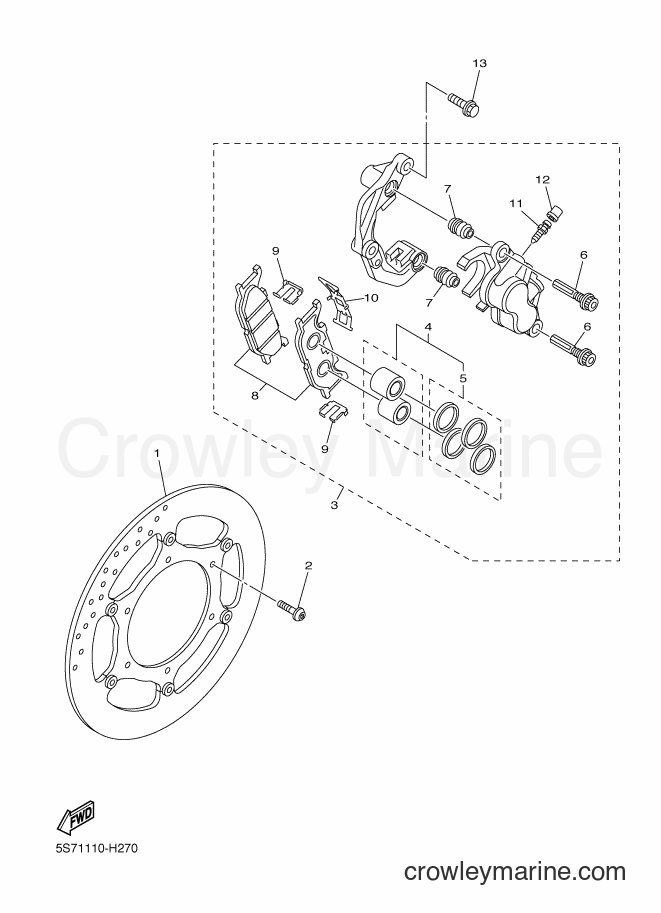 Yamaha Motors XVS950A (5S7M) [010] - FRONT BRAKE CALIPER