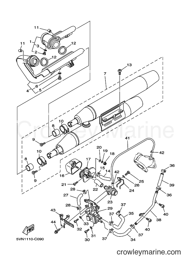 Yamaha Motors XV1700A (5VNL) [010] - EXHAUST