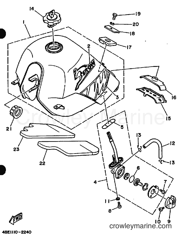 1992 Dirt Bike XT225 - XT225 (4BE3) [010] - FUEL TANK