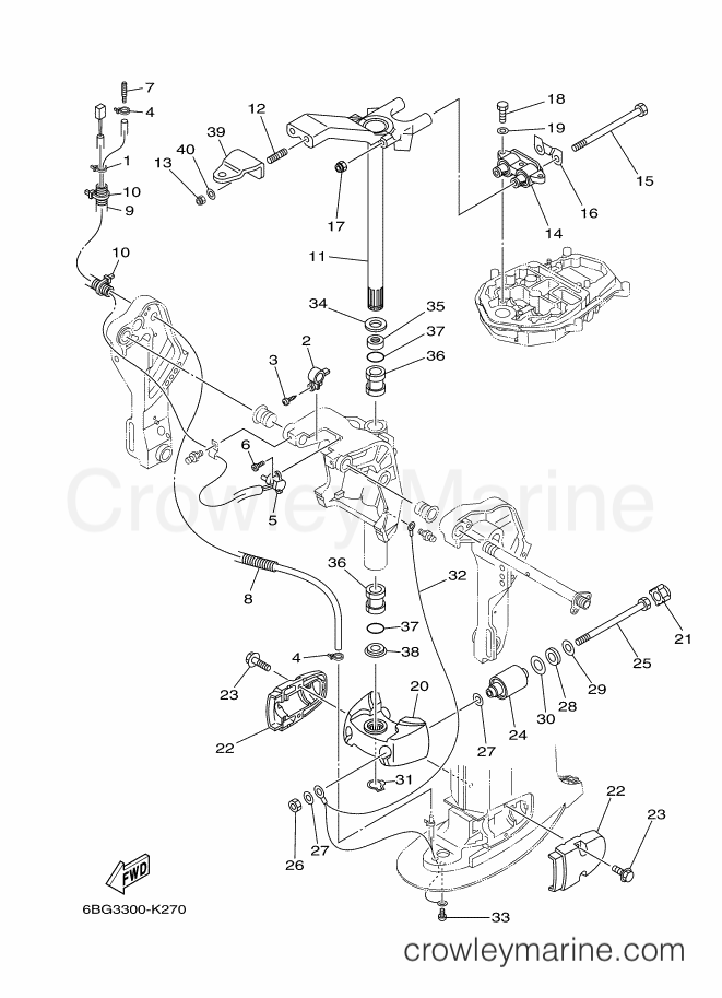 Yamaha Motors F40FET (6BG3) [100] - BRACKET 3