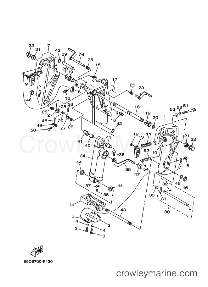 Yamaha Motors E60H (69D6) [040] - BRACKET 1