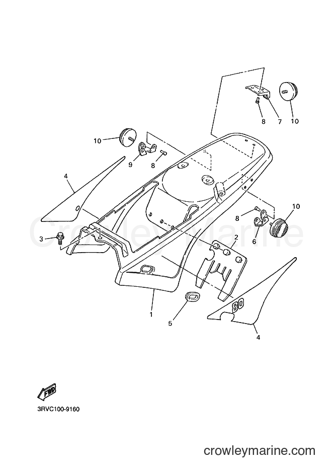 2002 Dirt Bike PW80 - PW80 (3RVF) [030] - SIDE COVER