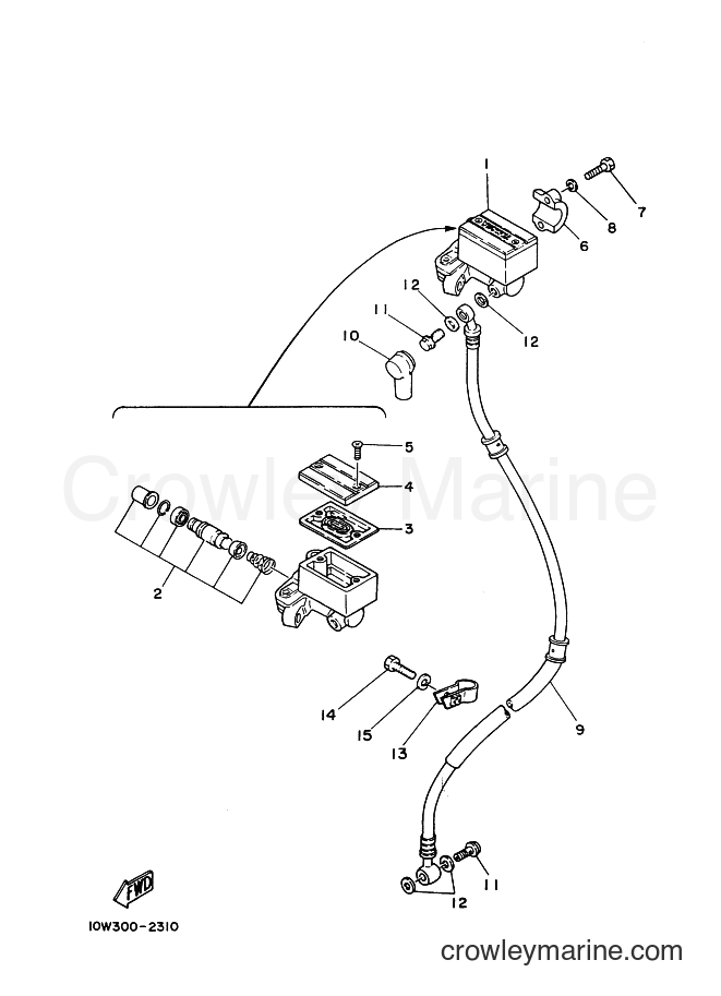 Yamaha Motors RD75LC (1NM) [999] - FRONT MASTER CYLINDER
