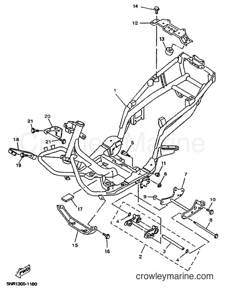 2001 Scooter YP150D - YP150D (5NS1) [010] - FRAME