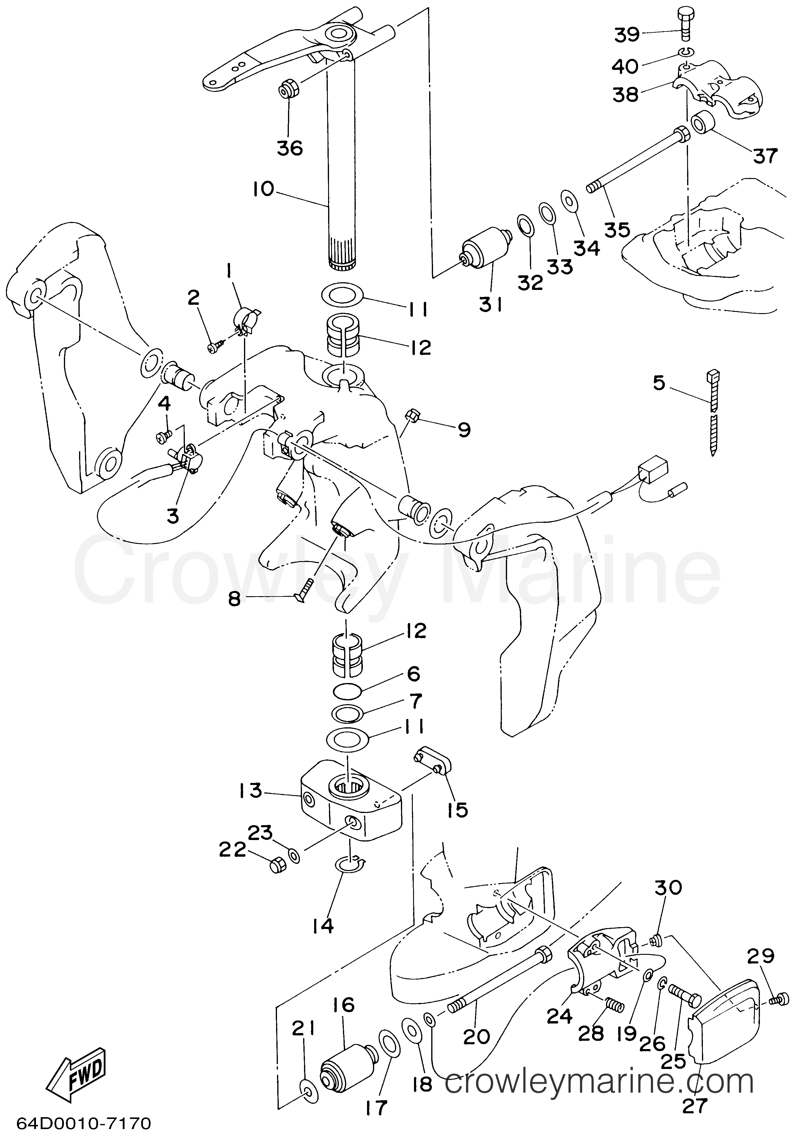 Yamaha Motors 115TXRA - BRACKET 2