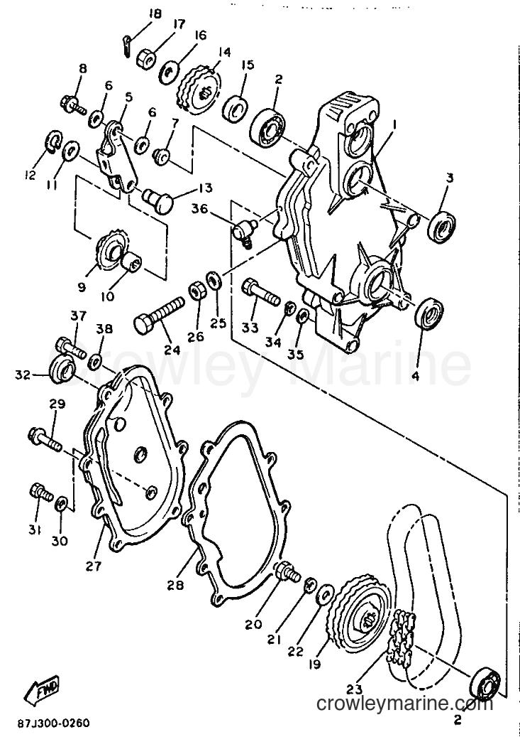 1990 Snowmobile PZ480P - PZ480P (87F1) [010] - TRACK DRIVE 2
