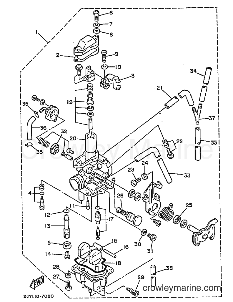 1996 Dirt Bike TW200E - TW200E (3AWS) [010] - CARBURETOR