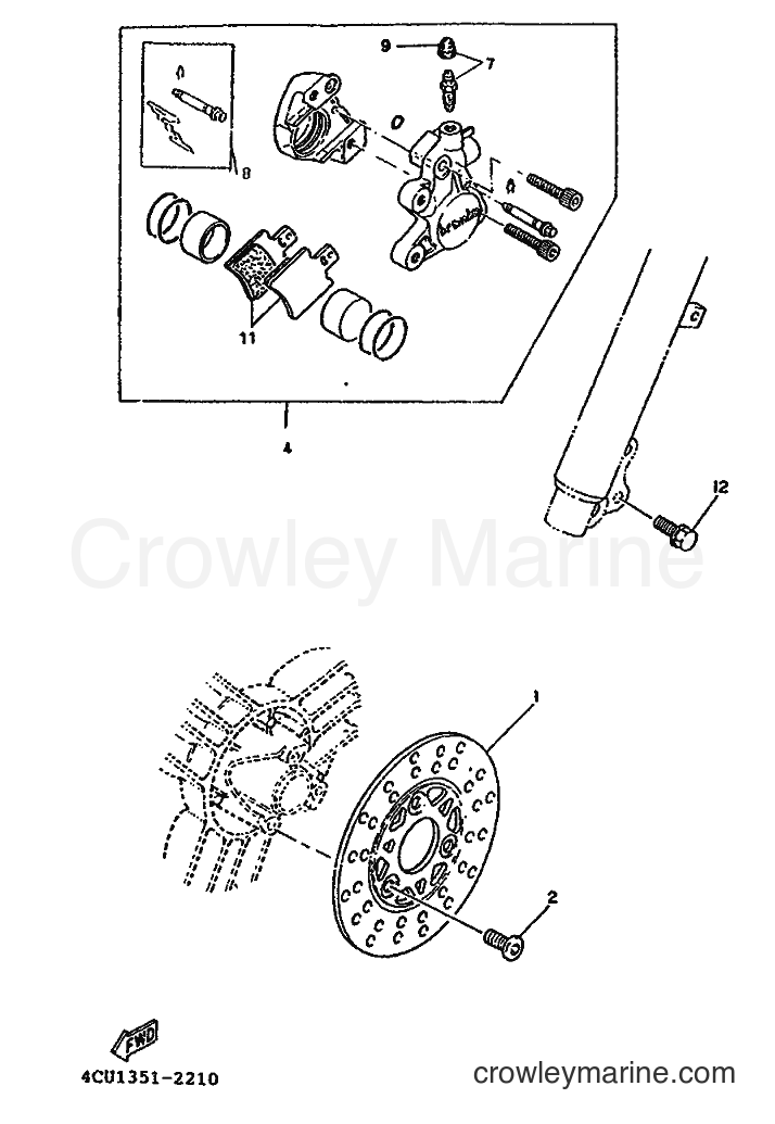 1995 Scooter YE80 - YE80 (4JC4) [999] - FRONT BRAKE