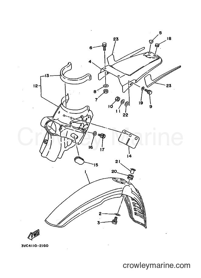 1992 Dirt Bike RT180 - RT180 (4BN2) [010] - FENDER