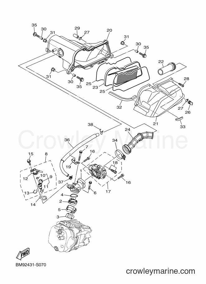 2017 Street Bike LTV125-A - LTV125-A (BM93) [010] - INTAKE