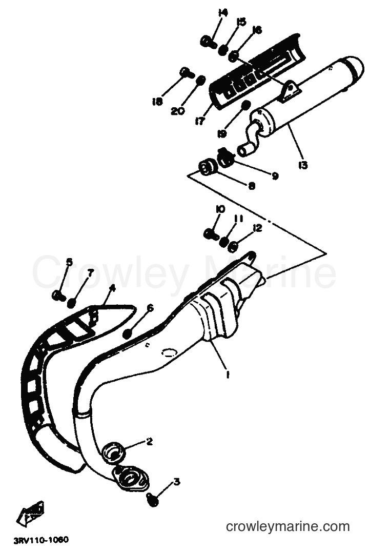 1992 Dirt Bike PW80 - PW80 (3RV5) [010] - EXHAUST