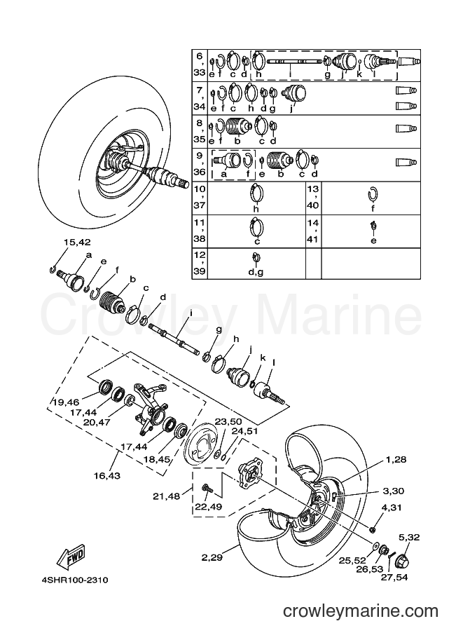 2002 ATV YFM400FW - YFM400FW (4SHR) [010] - FRONT WHEEL