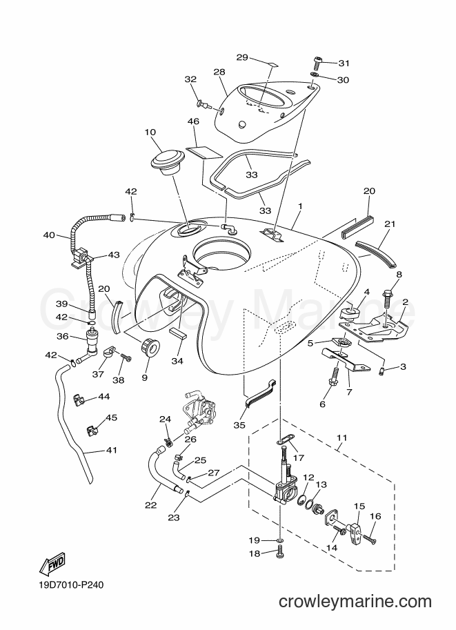 2017 Cruiser XVS250 - XVS250 (19DA) [010] - FUEL TANK