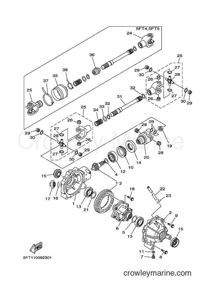 1999 ATV YFM350FWB - YFM350FWB (5FT4) [020] - FRONT DIFFERENTIAL