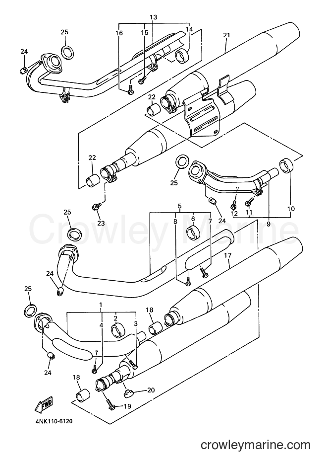 Yamaha Motors XVZ1300A (4YP2) [030] - EXHAUST