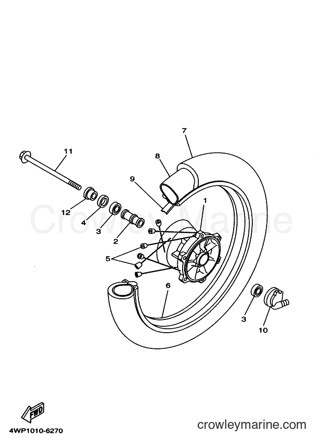 2000 Street Bike SR125 - SR125 (3MW9) [070] - FRONT WHEEL