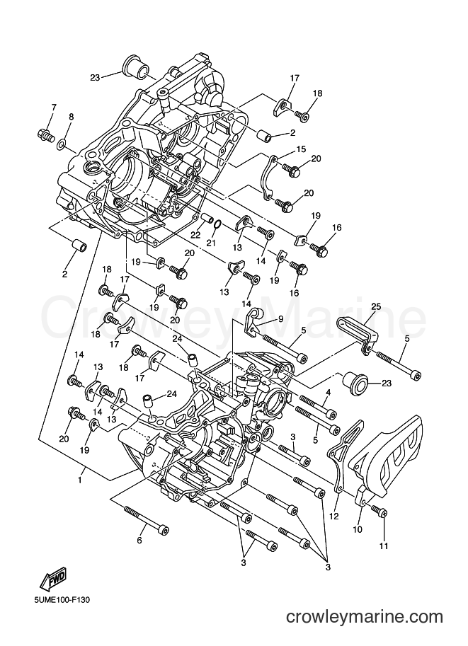 2009 Dirt Bike WR250F - WR250F (5UMP) [010] - CRANKCASE