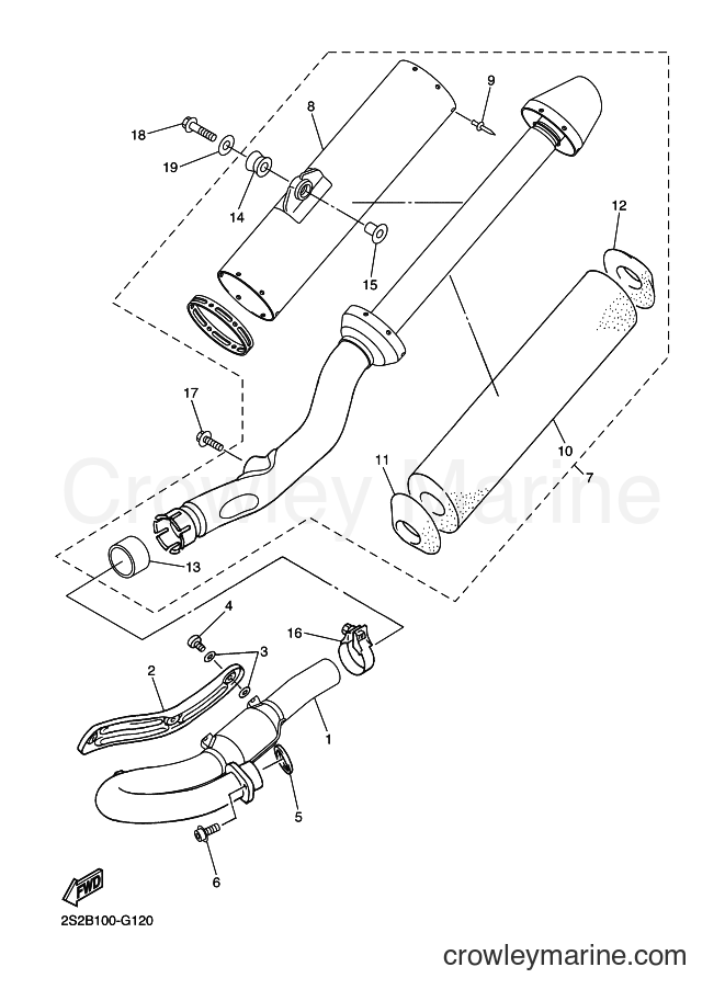 2008 Dirt Bike YZ450F - YZ450F (2S2C) [010] - EXHAUST 2