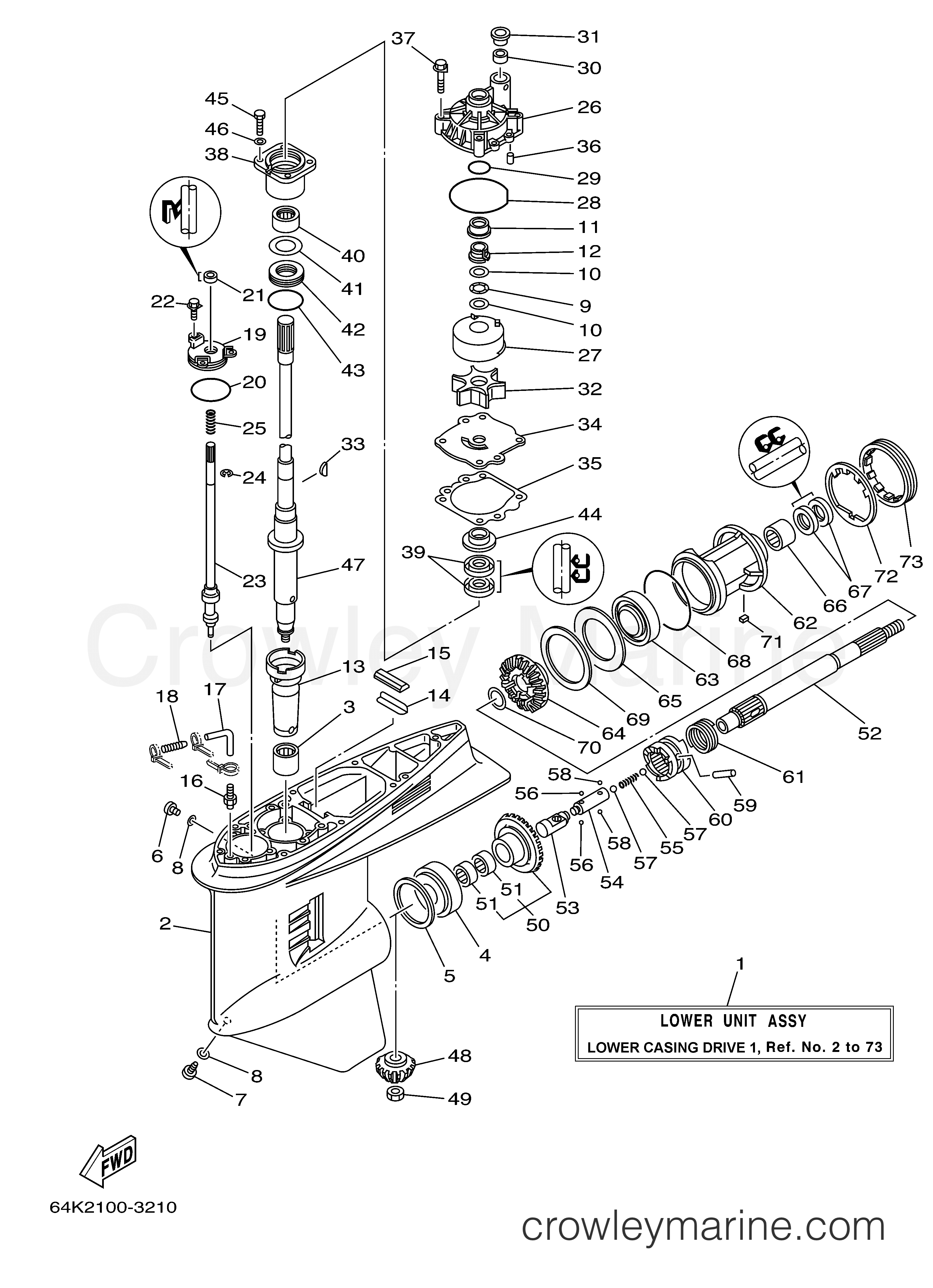 Yamaha Motors 150TXRD - LOWER CASING DRIVE 1