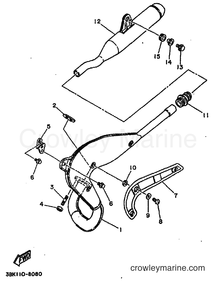 1993 Dirt Bike DT50LC - DT50LC (3BK9) [010] - EXHAUST