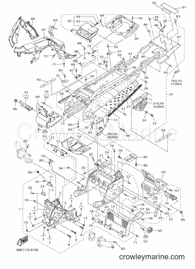 Yamaha Motors RS10ST2 (8LD1) [020] - FRAME
