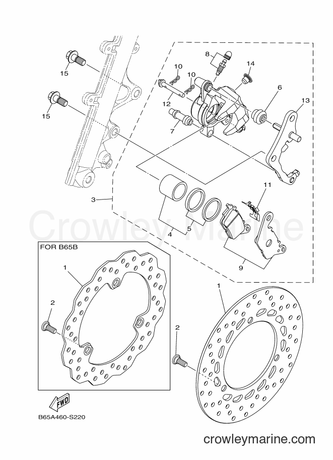 2017 Street Bike GDR155 - GDR155 (B65A) [010] - FRONT BRAKE CALIPER
