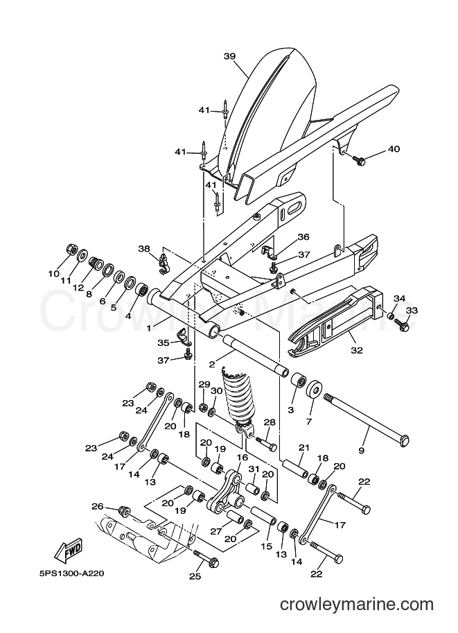 2003 Street Bike TDM900 - TDM900 (5PS4) [070] - REAR ARM