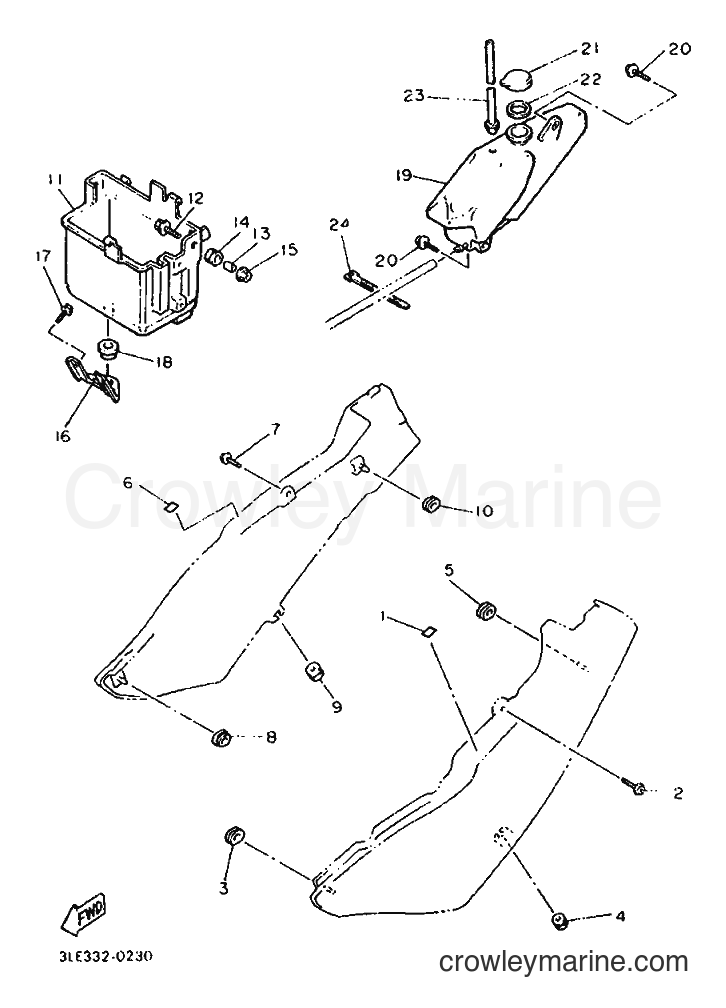 Yamaha Motors FZR1000 (3LE2) [999] - SIDE COVER 2