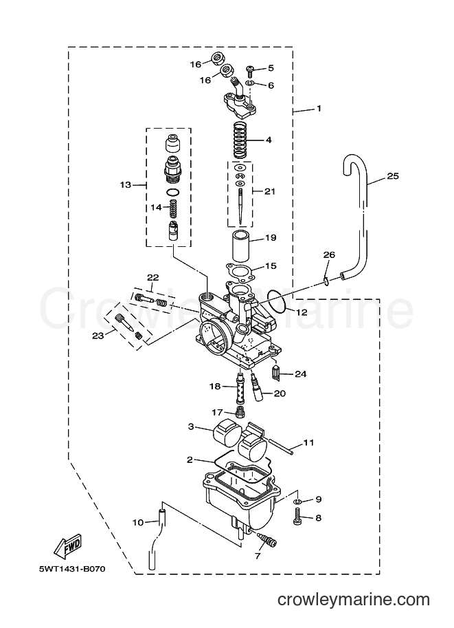 2004 Scooter T105E - T105E (5ER6) [010] - CARBURETOR
