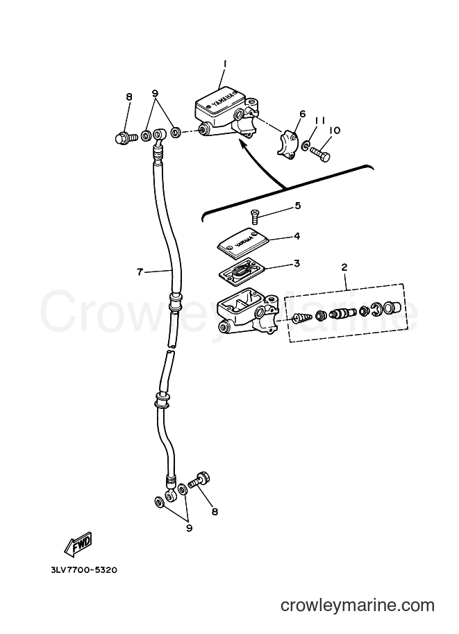 Yamaha Motors XV250S (3LSM) [040] - FRONT MASTER CYLINDER
