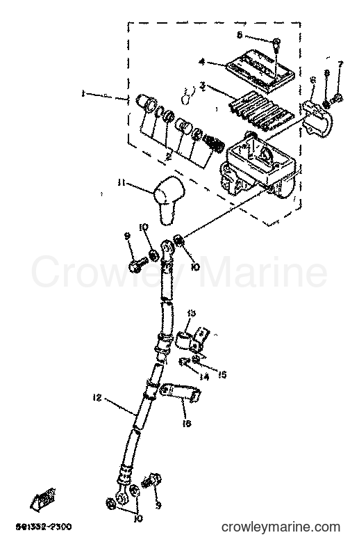 1982 Street Bike RD80 - RD80 (12G) [999] - FRONT MASTER CYLINDER