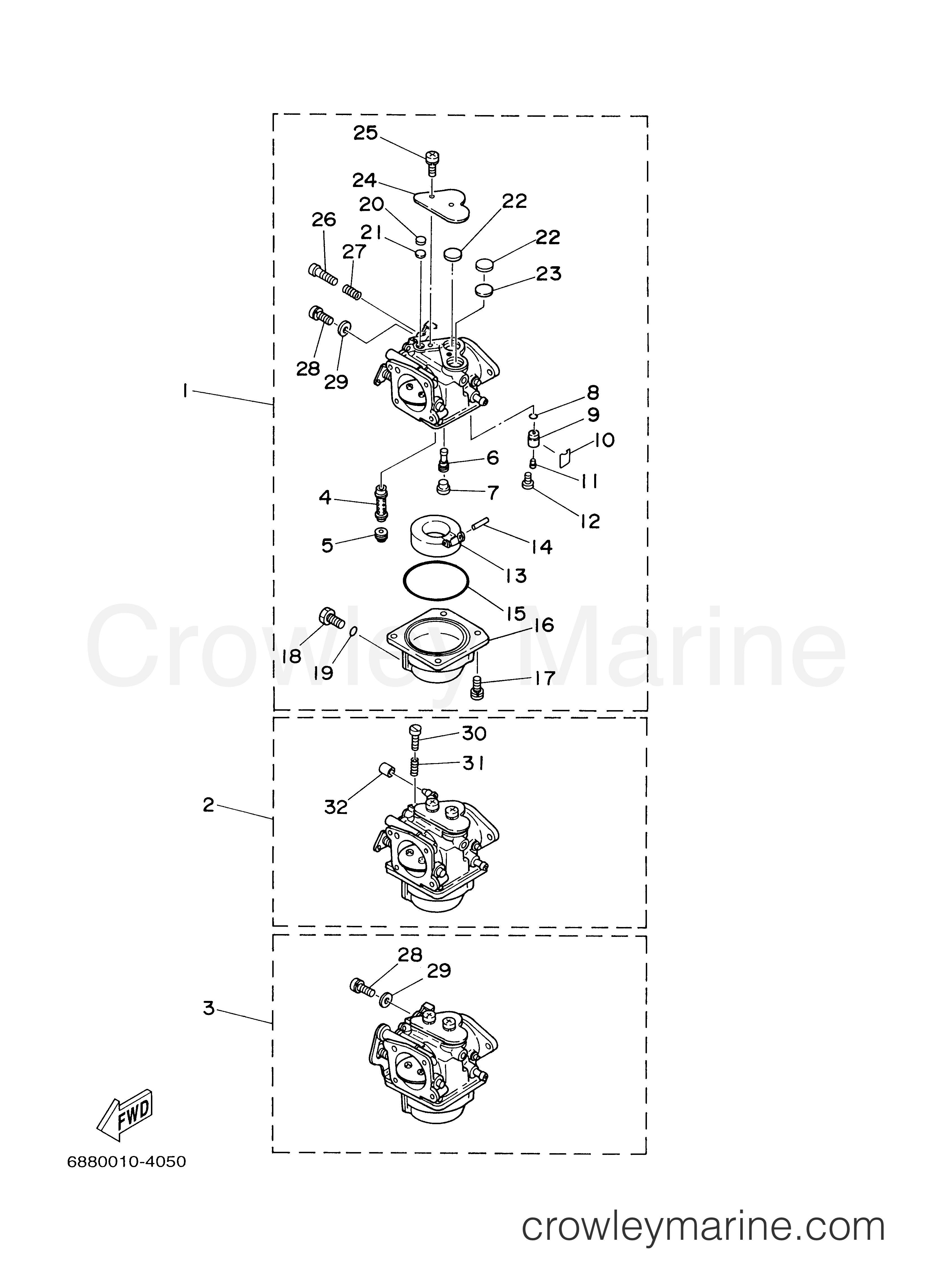 Yamaha Motors E75MLHY - CARBURETOR