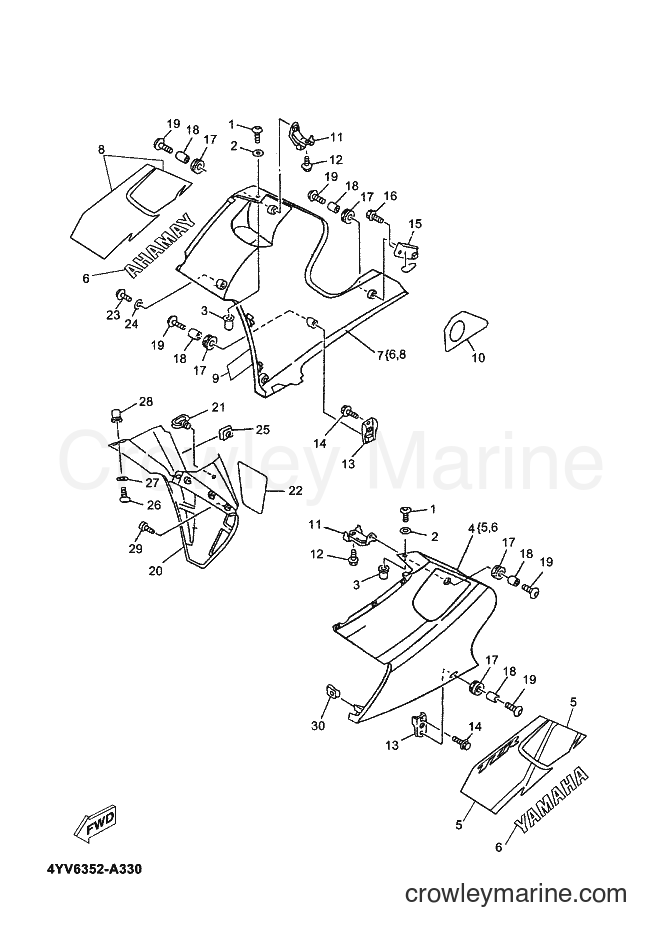 2002 Scooter TZR50 - TZR50 (4YV6) [010] - COWLING 2