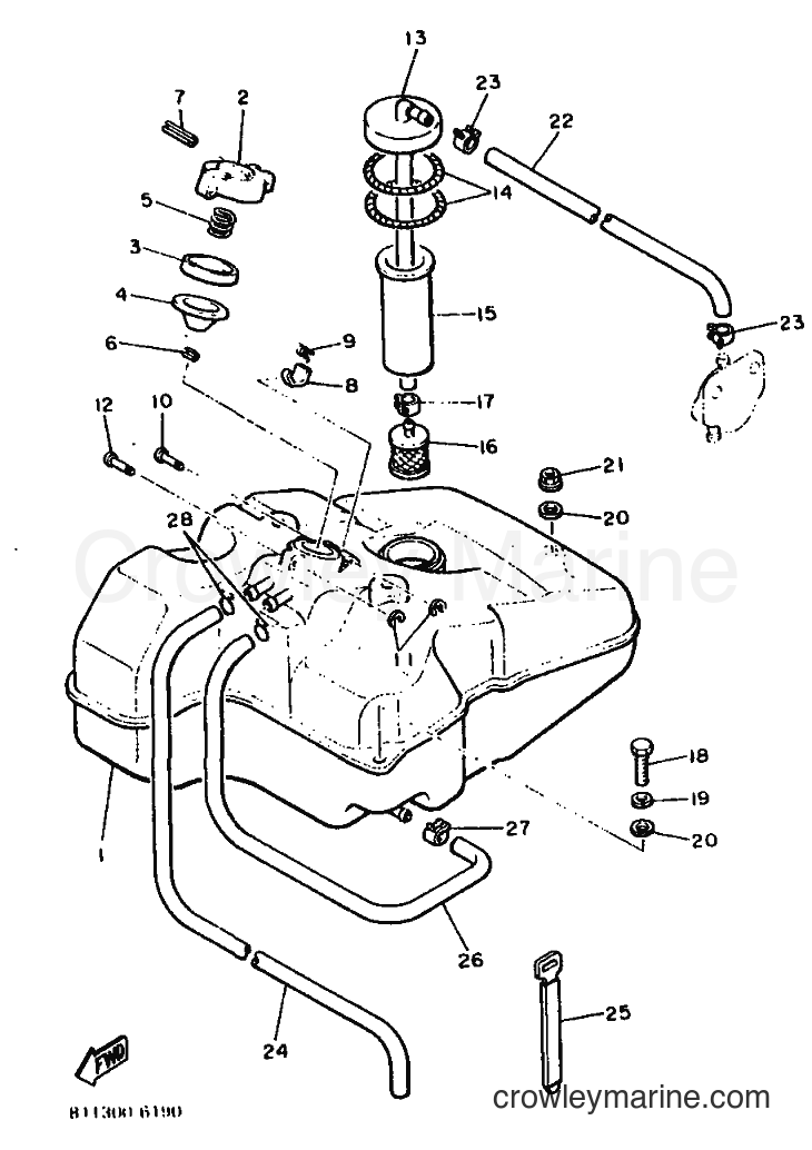 1987 Snowmobile SR540L - SR540L (83G) [999] - FUEL TANK