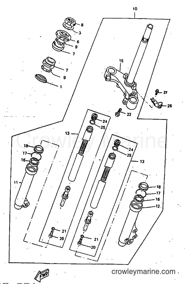 Yamaha Motors CW50 (4VVH) [010] - FRONT FORK