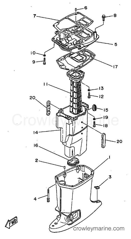 Yamaha Motors 60FETO (6H2) [140] - UPPER CASING