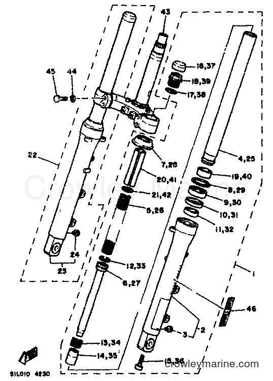 1985 Street Bike RD350LC - RD350LC (57V) [999] - FRONT FORK