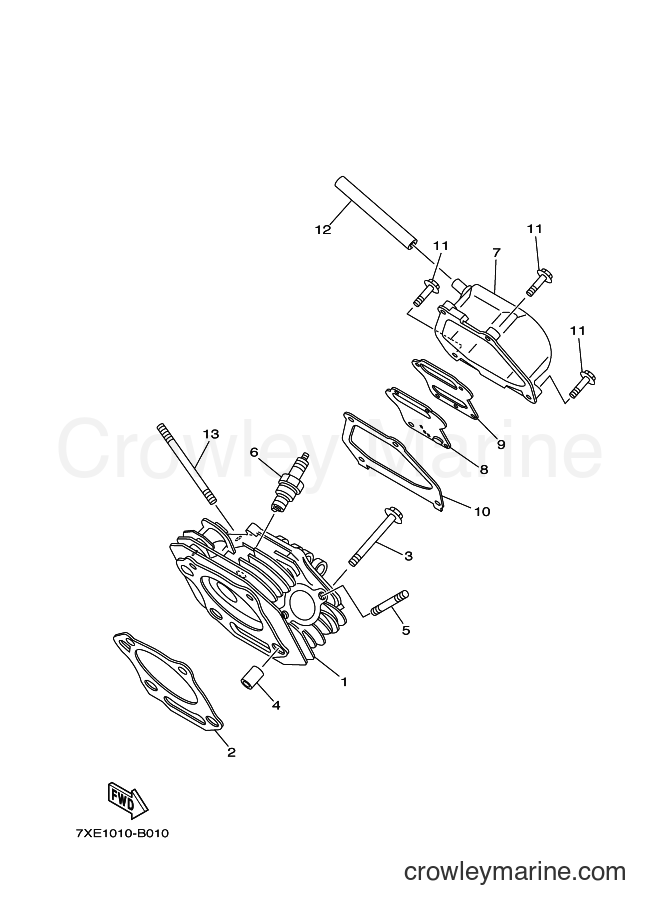 Yamaha Motors YS1390AR (7BB4) [010] - CYLINDER HEAD
