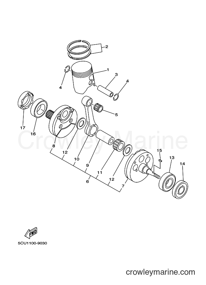 2000 Dirt Bike YZ250 - YZ250 (5HC2) [020] - CRANKSHAFT & PISTON