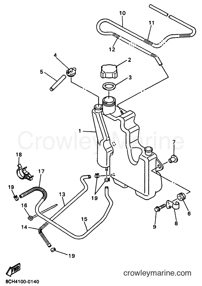Yamaha Motors VX700 (8DS4) [020] - OIL TANK