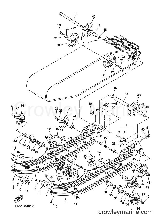 2005 Snowmobile SXV70M - SXV70M (8EN5) [020] - TRACK SUSPENSION 1
