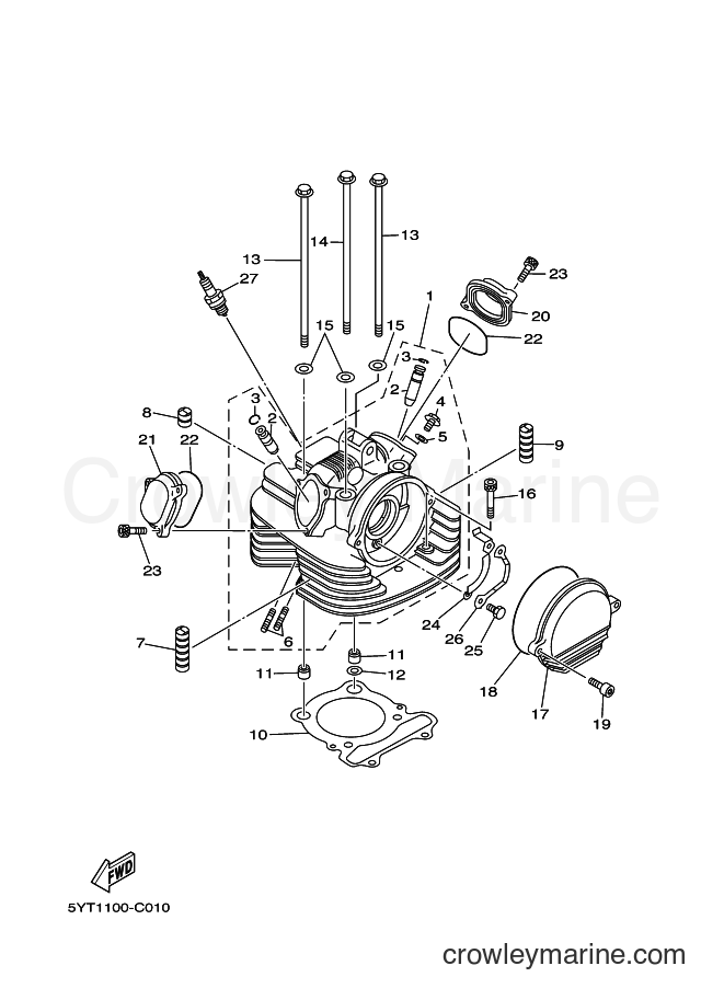 2004 ATV YFM350 - YFM350 (5YT2) [010] - CYLINDER HEAD