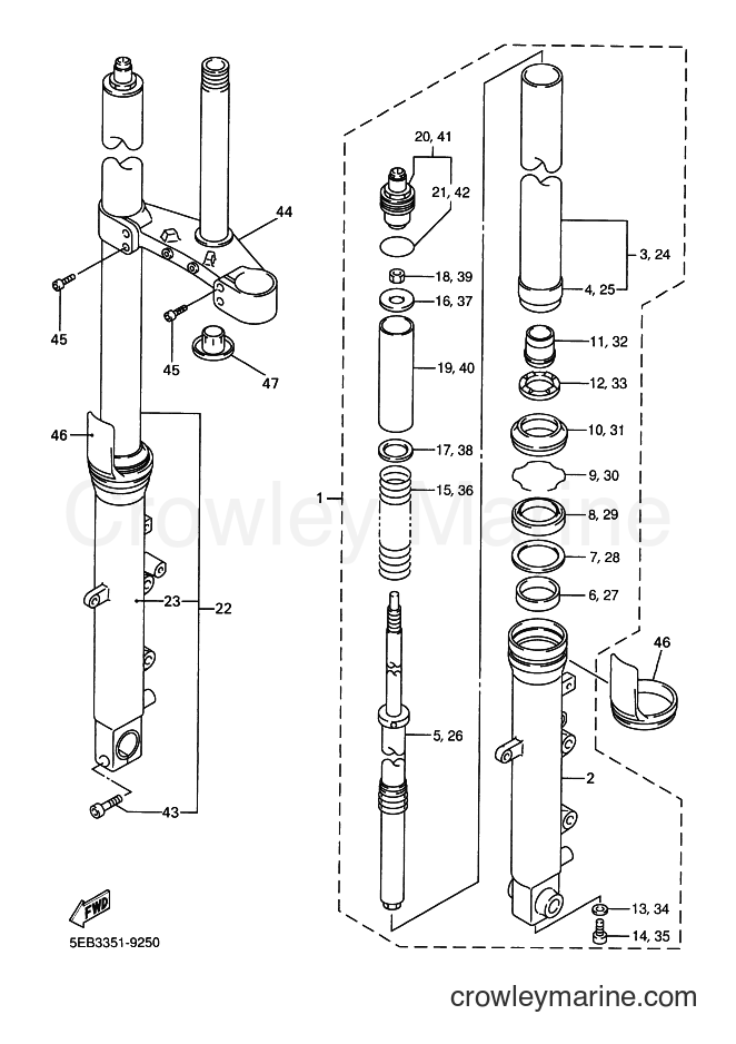 2000 Sport Bike YZF-R6 - YZF-R6 (5EB5) [070] - FRONT FORK
