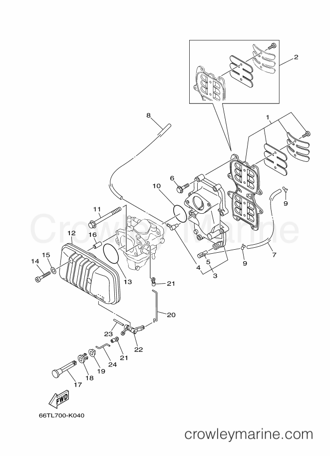 Yamaha Motors E40XWHL (66TS) [080] - INTAKE