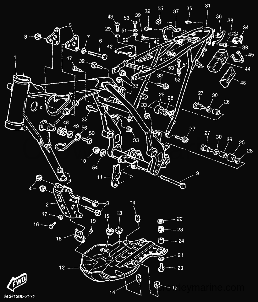 2000 Dirt Bike TT600R - TT600R (5CH3) [010] - FRAME