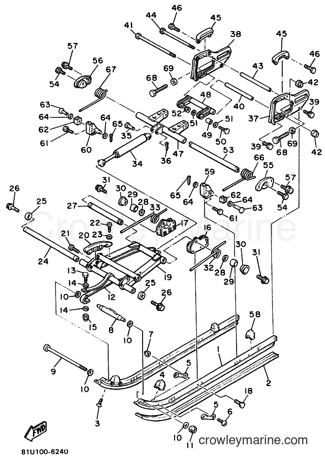 1988 Snowmobile BR250 - BR250 (84E0) [030] - TRACK SUSPENSION 2