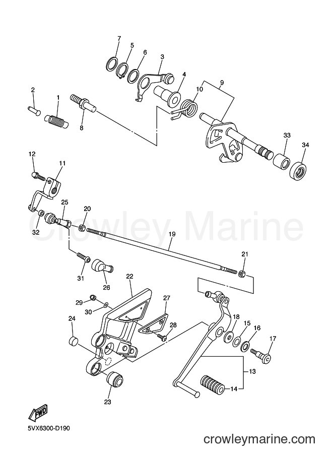 2005 Street Bike FZ6-S - FZ6-S (5VX6) [060] - SHIFT SHAFT