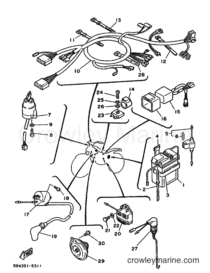 1988 Dirt Bike TY250 - TY250 (59N) [999] - ELECTRICAL 1