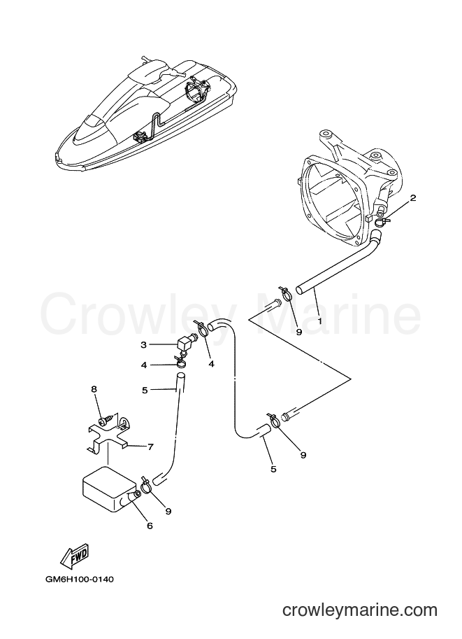 Yamaha Motors JET FOR SJ700AY (64V1) [03E] - HULL & DECK