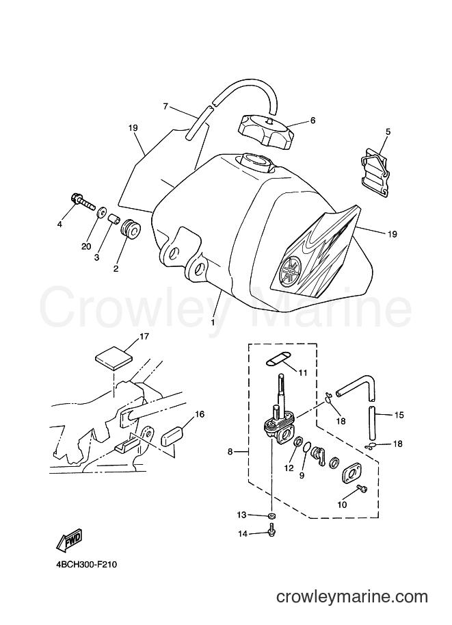 2007 Dirt Bike PW80 - PW80 (4BCH) [010] - FUEL TANK